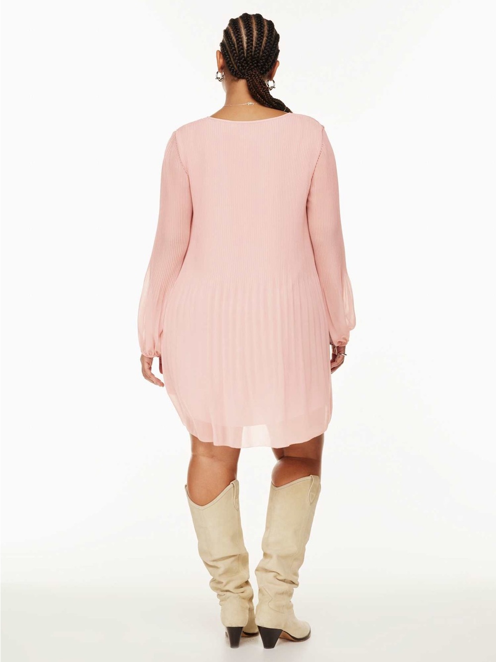 Aritzia Wilfred Prophecy Dress | Light Pink lightweight Flowy Drapy Casual - Picture 3 of 12